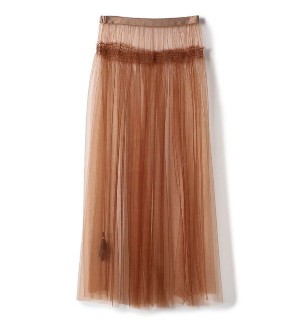 SHIPS for women「〈手洗い可能〉レイヤード シャーリング チュール スカート」|スカート|