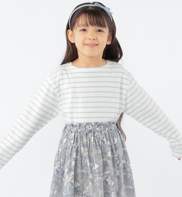 SHIPS KIDS「SHIPS KIDS:100～130cm / ボーダー 長袖 TEE」|Tシャツ・カットソー|
