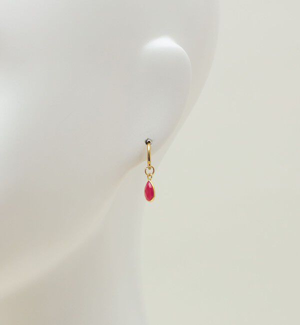 quaranciel「quaranciel: カラー ストーン フープ ピアス」|ピアス|