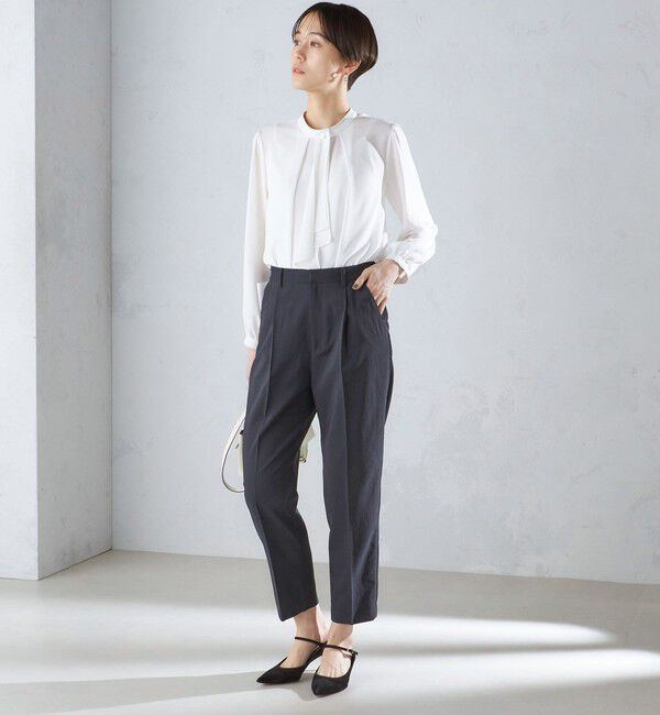 SHIPS for women「〈洗濯機可能〉サイドライン デザイン ストレッチ テーパード パンツ 24SS ◇」|その他|