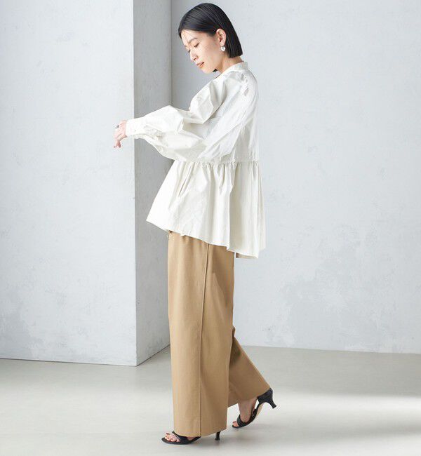 SHIPS for women「〈手洗い可能〉割繊 ナイロン スタンドカラー ギャザー ブルゾン◇」|ブルゾン・スタジャン|