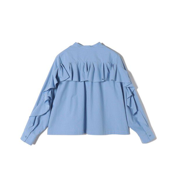 SHIPS for women「〈手洗い可能〉近江晒 タイプライター ラッフル ブラウス 24SS ◇」|シャツ・ブラウス|