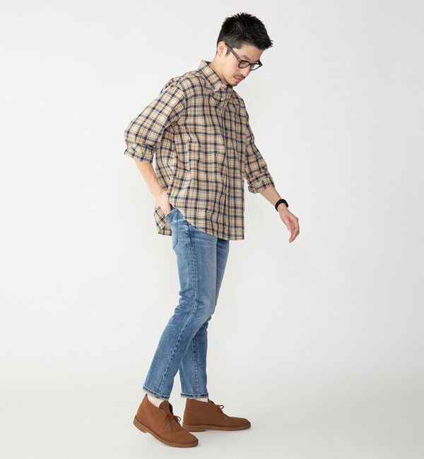 SHIPS「SHIPS: コットンリネン マドラスチェック ボタンダウン 長袖 シャツ」|シャツ・ブラウス|
