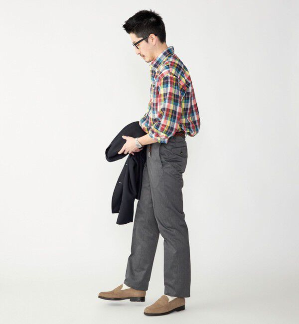 SHIPS「SHIPS: コットンリネン マドラスチェック ボタンダウン 長袖 シャツ」|シャツ・ブラウス|