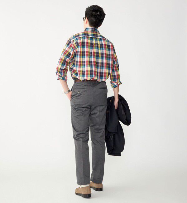 SHIPS「SHIPS: コットンリネン マドラスチェック ボタンダウン 長袖 シャツ」|シャツ・ブラウス|