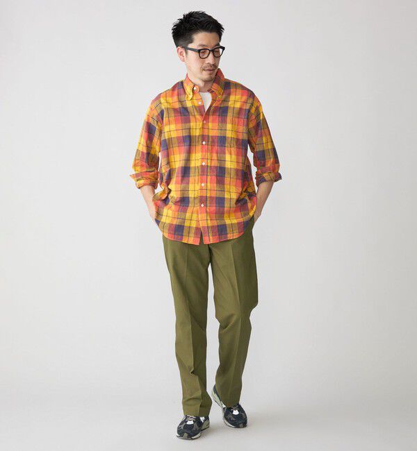 SHIPS「SHIPS: コットンリネン マドラスチェック ボタンダウン 長袖 シャツ」|シャツ・ブラウス|