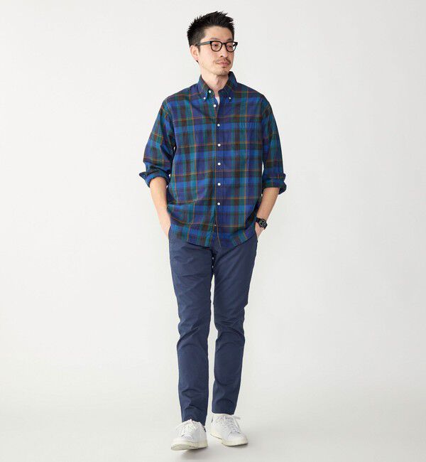 SHIPS「SHIPS: コットンリネン マドラスチェック ボタンダウン 長袖 シャツ」|シャツ・ブラウス|