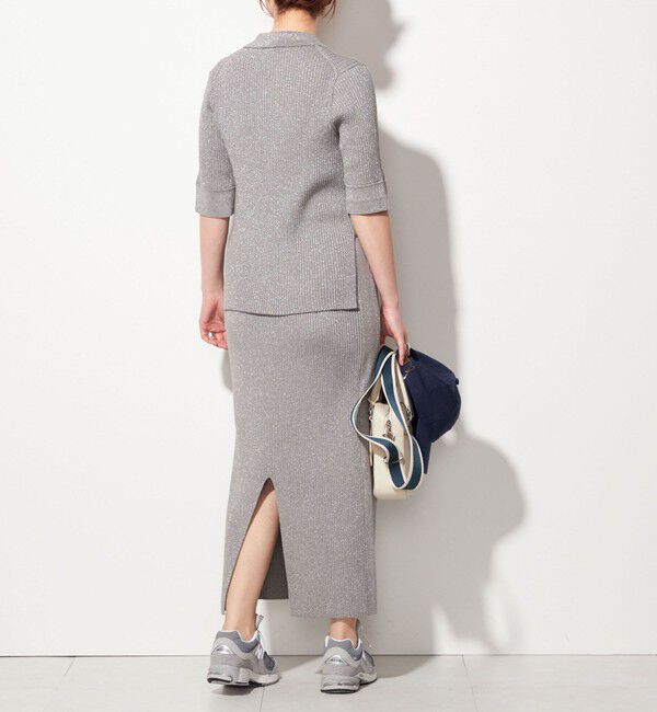 SHIPS for women「【WEB限定】〈手洗い可能〉ラメ リブ ニット スカート」|スカート|