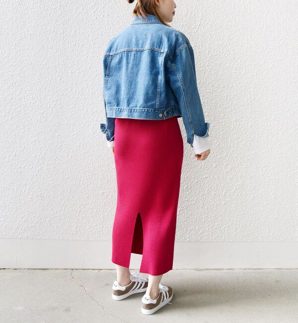 SHIPS for women「【WEB限定】〈手洗い可能〉ラメ リブ ニット スカート」|スカート|