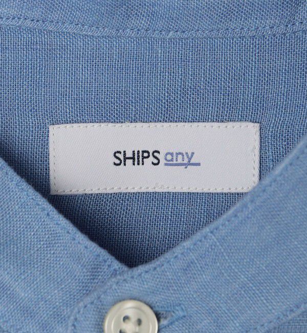 SHIPS any「SHIPS any: ピュアリネン バンド スキッパー ハーフスリーブ プルオーバー シャツ 25SS◇」|シャツ・ブラウス|