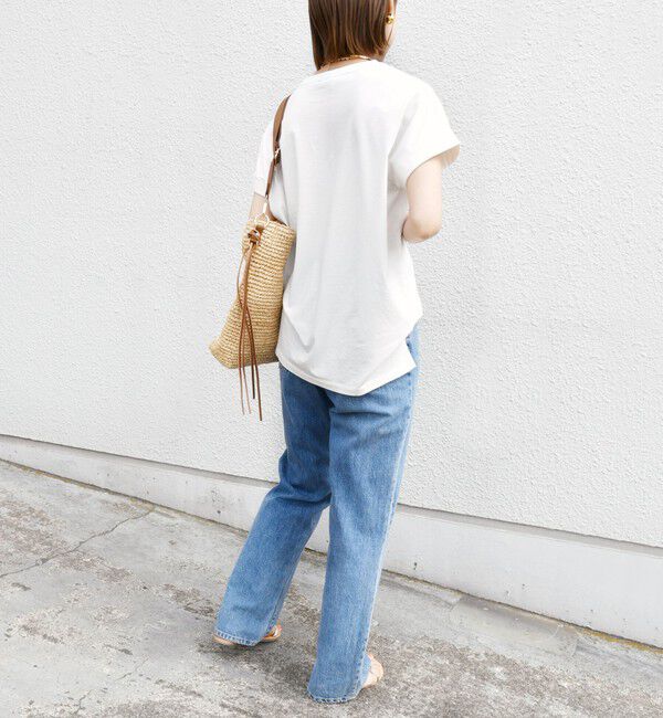 SHIPS for women「【WEB限定】〈手洗い可能〉フラワー 箔 プリント ロゴ TEE」|Tシャツ・カットソー|