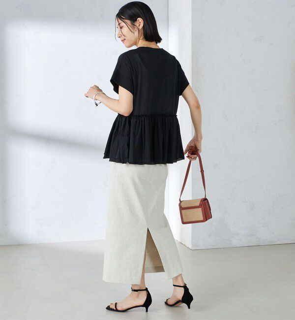 SHIPS for women「〈接触冷感〉コットン ナイロン ペプラム プルオーバー」|Tシャツ・カットソー|