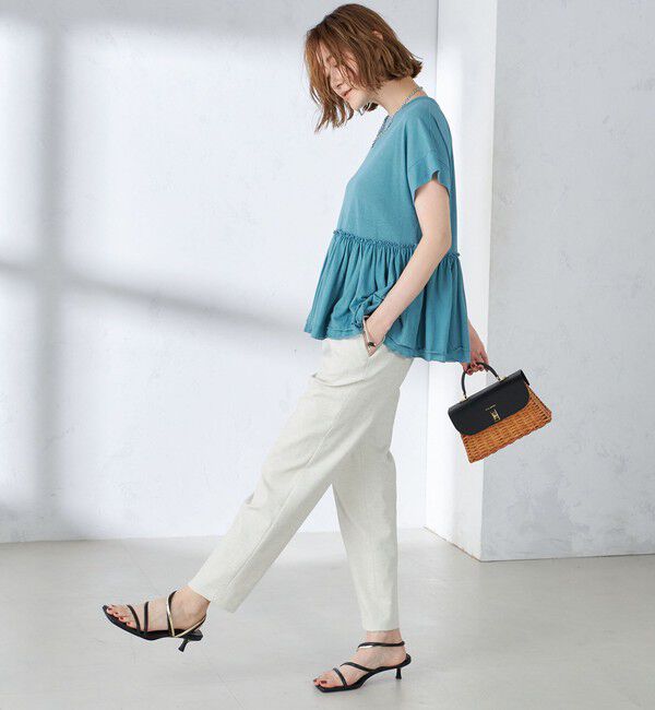 SHIPS for women「〈接触冷感〉コットン ナイロン ペプラム プルオーバー」|Tシャツ・カットソー|