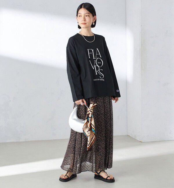 SHIPS for women「〈手洗い可能〉レオパード / 無地 ギャザー スカート」|スカート|