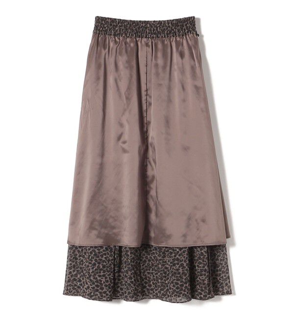 SHIPS for women「〈手洗い可能〉レオパード / 無地 ギャザー スカート」|スカート|