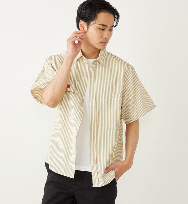 SHIPS Colors 「【SHIPS Colors別注】Engineer:ストライプ ショートスリーブ シャツ◇」|シャツ・ブラウス|