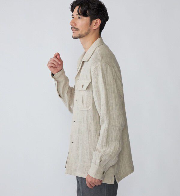 SHIPS「SHIPS: リネン ウール オーバーシャツ」|シャツ・ブラウス|