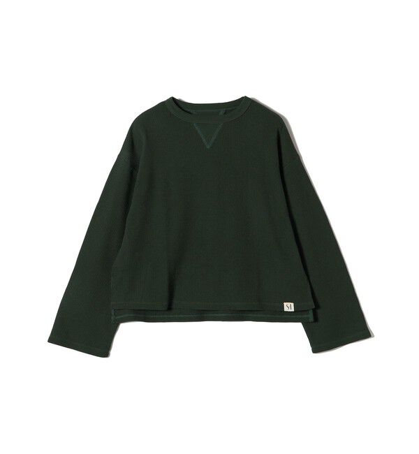 SHIPS for women「〈洗濯機可能〉ワイド スリーブ ワッフル プルオーバー」|Tシャツ・カットソー|
