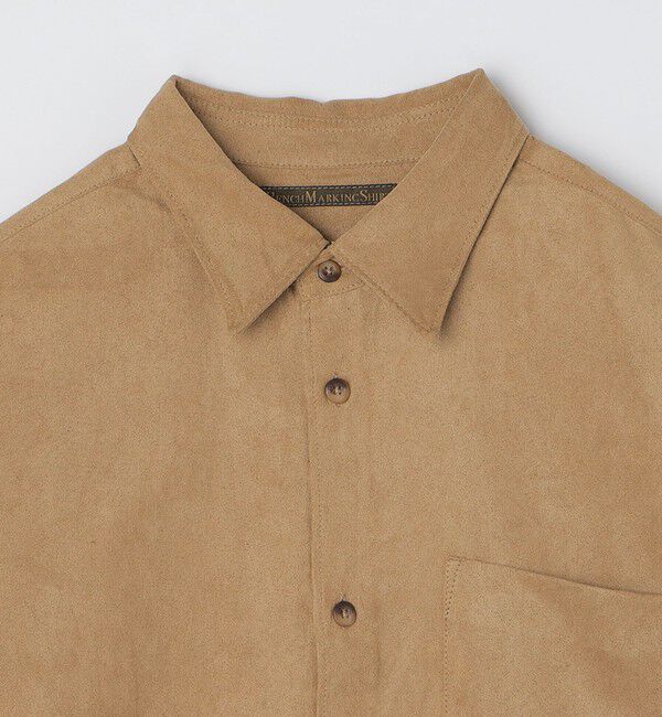 SHIPS「BENCH MARKING SHIRT: レギュラーカラー ポリエステル フェイクスエード シャツ」|シャツ・ブラウス|