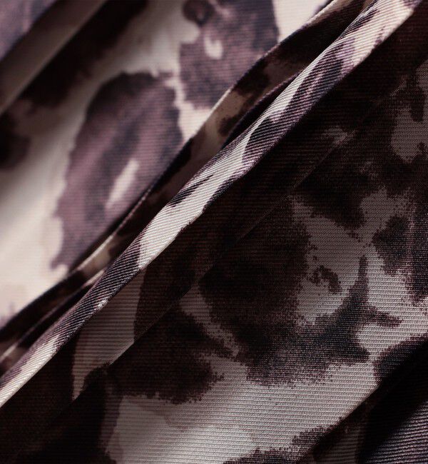 SHIPS for women「SHIPS Primary Navy Label:フラワー パネル プリント プリーツ スカート」|スカート|