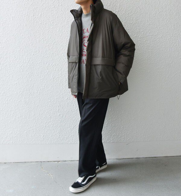 SHIPS any「SHIPS any: ワッシャー ナイロン ダウン / 中綿 ミックス スピンドル スタンド ブルゾン◇」|ダウン|