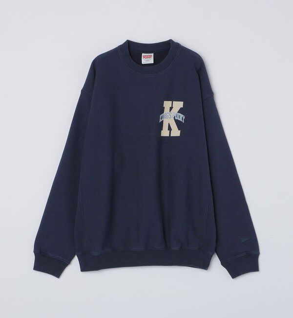 SHIPS「【SHIPS別注】KINGS POINT: ロゴ プリント スウェット プルオーバー」|スウェット・ジャージ|ネイビー