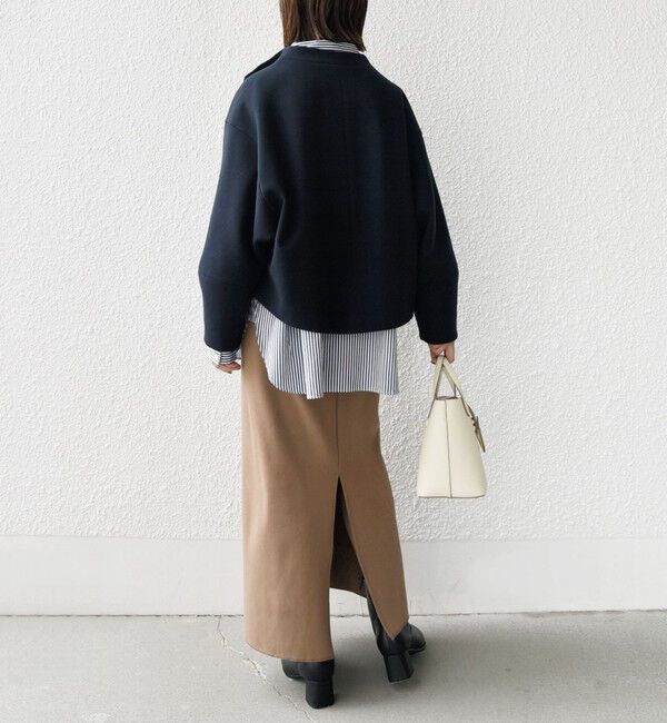 SHIPS for women「【WEB限定】〈手洗い可能〉 ウールライク ボトル ネック ジップ ブルゾン」|ブルゾン・スタジャン|