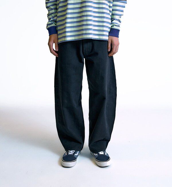 SHIPS「City Ambient Products: 12オンス バレル バギー デニム パンツ」|デニム|ブラック