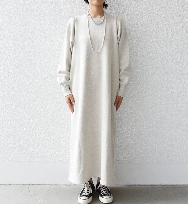 SHIPS any「【WEB限定】SHIPS any: USAコットン 裏起毛 パフ スリーブ ワンピース 2」|ワンピース|