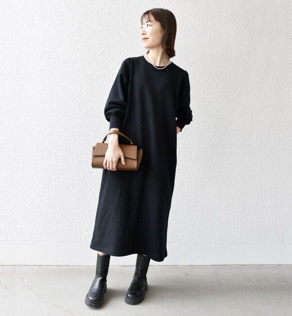 SHIPS any「【WEB限定】SHIPS any: USAコットン 裏起毛 パフ スリーブ ワンピース 2」|ワンピース|