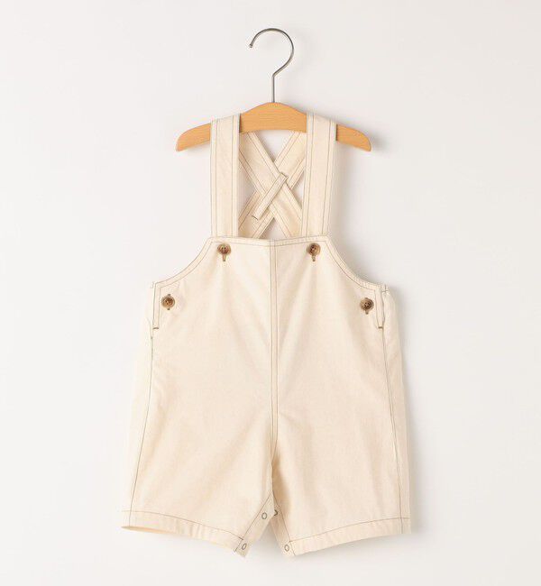 SHIPS KIDS「SHIPS KIDS:80～90cm / ベビー オーバーオール」|オールインワン|アイボリー