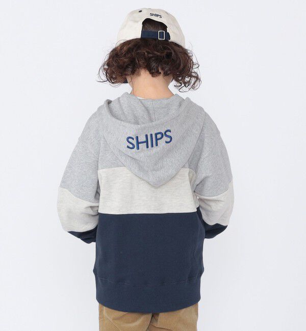 SHIPS KIDS「SHIPS KIDS:100～130cm / ロゴ フード ジップ パーカ」|パーカー|