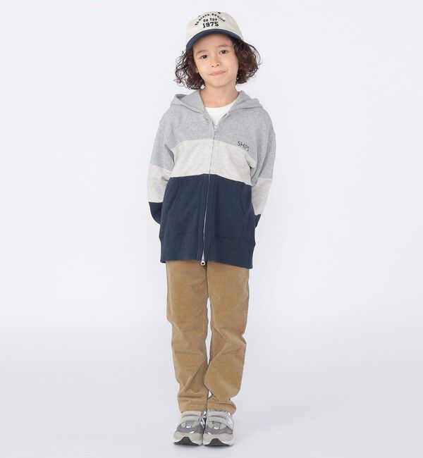 SHIPS KIDS「SHIPS KIDS:100～130cm / ロゴ フード ジップ パーカ」|パーカー|