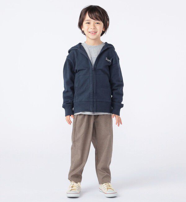 SHIPS KIDS「SHIPS KIDS:100～130cm / ロゴ フード ジップ パーカ」|パーカー|