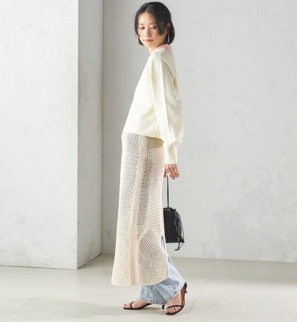 SHIPS for women「〈手洗い可能〉配色 ポロカラー プルオーバー」|ニット・セーター|