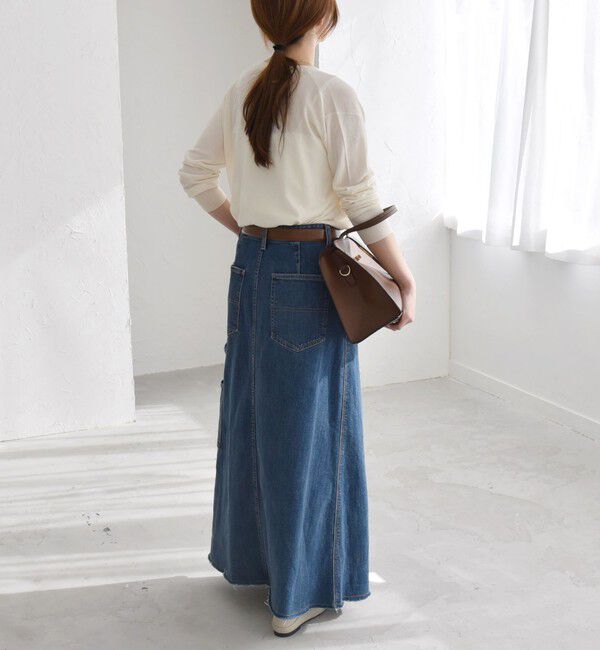 quaranciel「quaranciel:〈手洗い可能〉シルク ミックス ギャザー ニット カーディガン」|カーディガン|