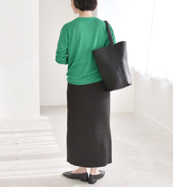 quaranciel「quaranciel:〈手洗い可能〉シルク ミックス ギャザー ニット カーディガン」|カーディガン|