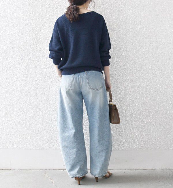 SHIPS any「SHIPS any: シルク コットン ボートネック ニット プルオーバー」|ニット・セーター|