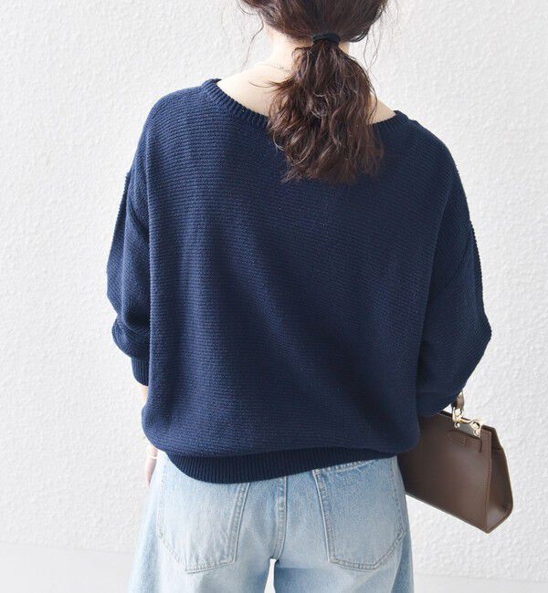 SHIPS any「SHIPS any: シルク コットン ボートネック ニット プルオーバー」|ニット・セーター|