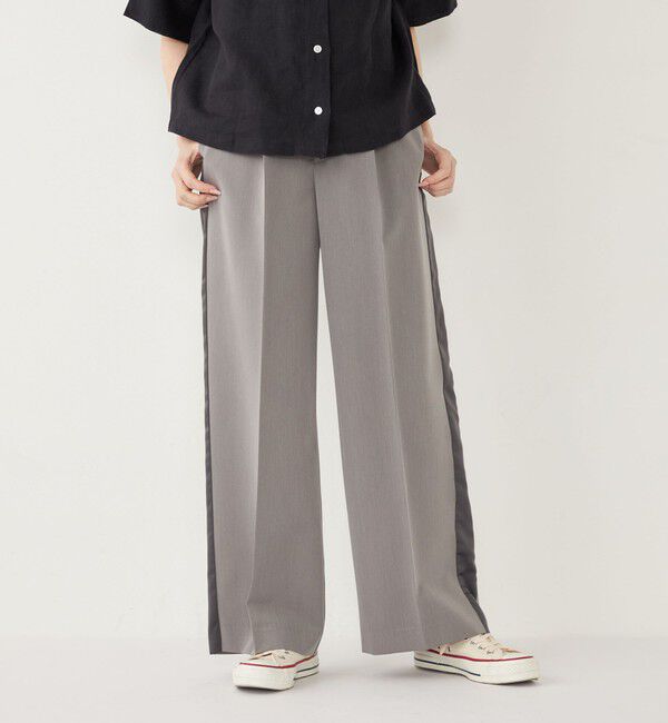 SHIPS Colors 「SHIPS Colors:〈手洗い可能〉サテン サイドライン パンツ」|その他|