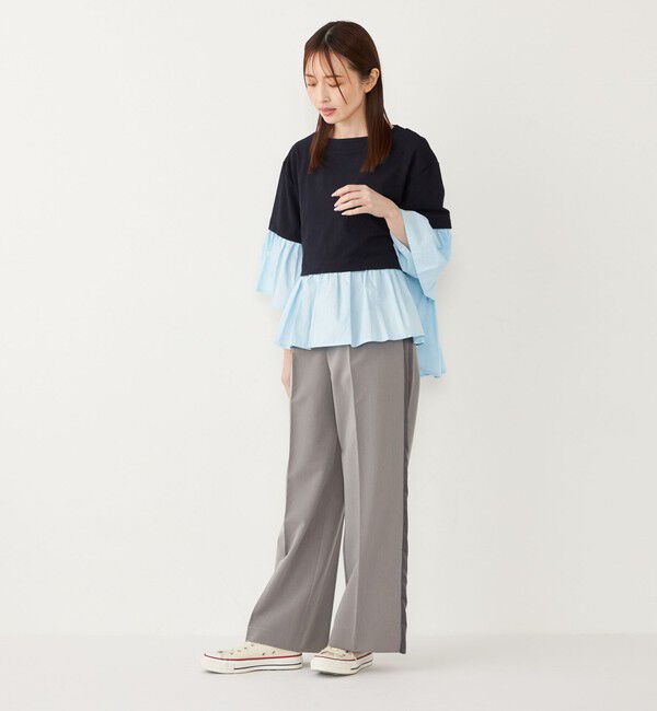 SHIPS Colors 「SHIPS Colors:〈手洗い可能〉サテン サイドライン パンツ」|その他|