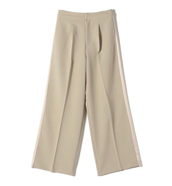 SHIPS Colors 「SHIPS Colors:〈手洗い可能〉サテン サイドライン パンツ」|その他|ベージュ