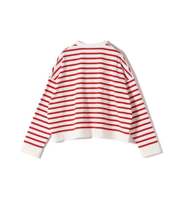 SHIPS for women「SHIPS Primary Navy Label:コットン ボーダー クルーネック プルオーバー」|Tシャツ・カットソー|