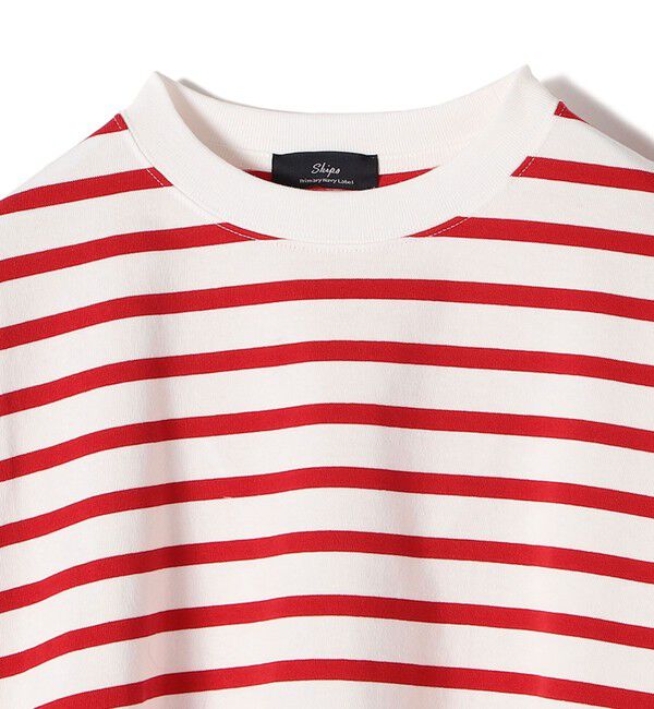 SHIPS for women「SHIPS Primary Navy Label:コットン ボーダー クルーネック プルオーバー」|Tシャツ・カットソー|