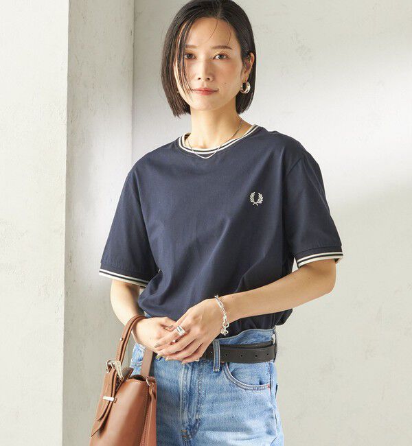 SHIPS for women「《一部追加予約》FRED PERRY:M1588 TWIN TIPPED TEE」|Tシャツ・カットソー|