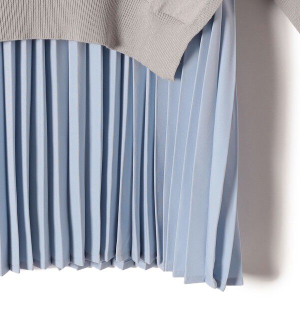 SHIPS Colors 「SHIPS Colors:〈手洗い可能〉ヘムプリーツ ドッキング ニット」|ニット・セーター|