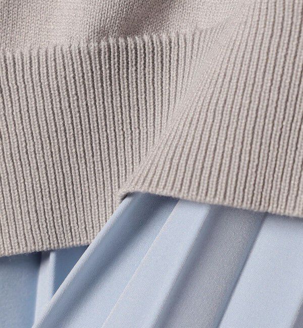 SHIPS Colors 「SHIPS Colors:〈手洗い可能〉ヘムプリーツ ドッキング ニット」|ニット・セーター|