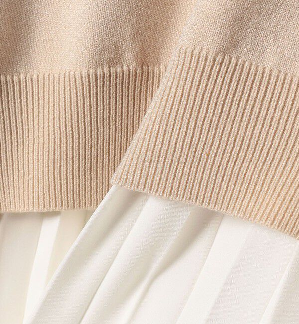 SHIPS Colors 「SHIPS Colors:〈手洗い可能〉ヘムプリーツ ドッキング ニット」|ニット・セーター|