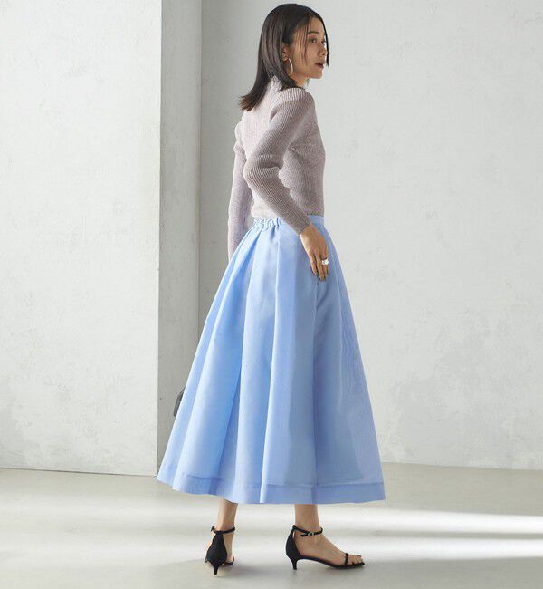 SHIPS for women「〈手洗い可能〉オーガンジー タック フレア スカート」|スカート|