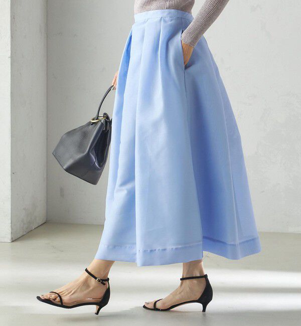 SHIPS for women「〈手洗い可能〉オーガンジー タック フレア スカート」|スカート|